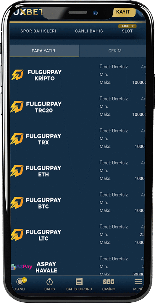 Luxbet Ödeme Yöntemleri